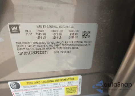 2012 Chevrolet Malibu Ls z USA, uszkodzony, nr VIN 1G1ZB5E03CF222971